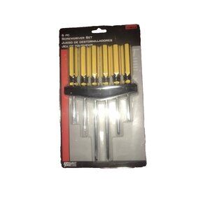 Project Pro 6 pc Screwdriver Set with Storage Rack - 3 Slotted & 3 Phillips